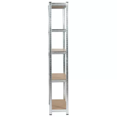 Set kovových regálov do domácnosti 90 cm QARIAN - strieborný