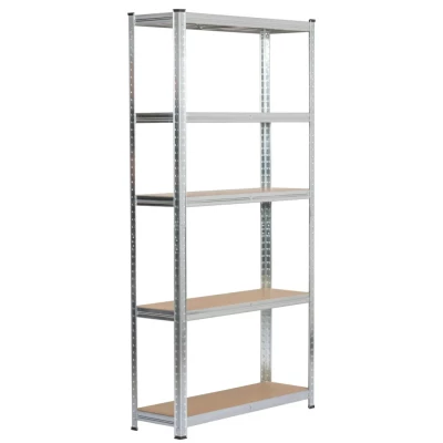 Set kovových regálov do domácnosti 90 cm QARIAN - strieborný
