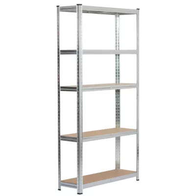Set kovových regálov do domácnosti 90 cm QARIAN - strieborný