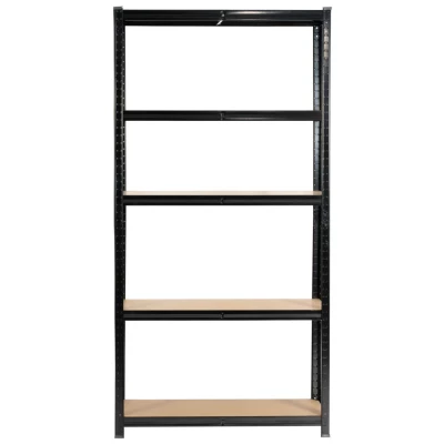 Kovový regál 90 cm QARIAN - čierny