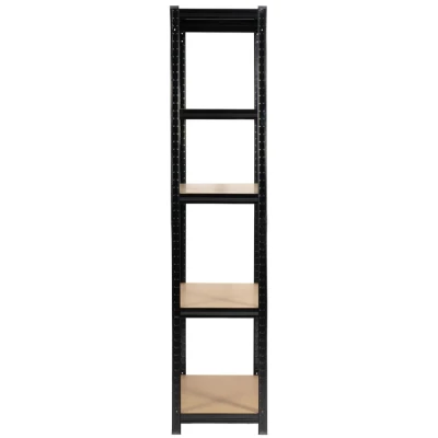 Kovový regál 90 cm QARIAN - čierny