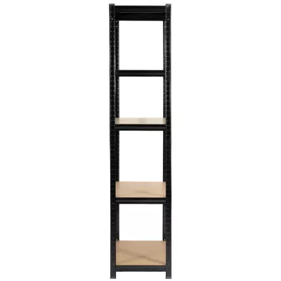 Kovový regál 90 cm QARIAN - čierny