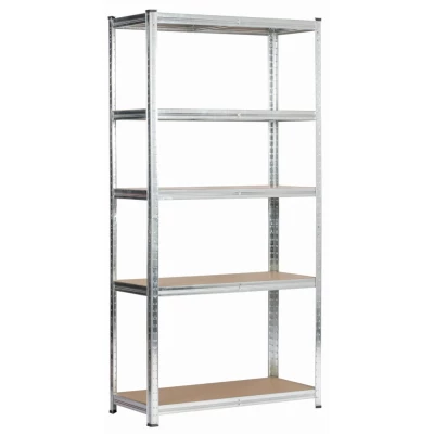 Kovový regál 90 cm QARIAN - strieborný
