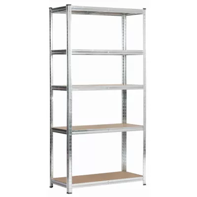 Kovový regál 90 cm QARIAN - strieborný