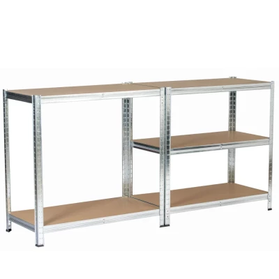Kovový regál 90 cm QARIAN - strieborný