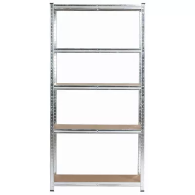Kovový regál 90 cm QARIAN - strieborný