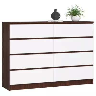 Veľká komoda SAVRILA - wenge / biela