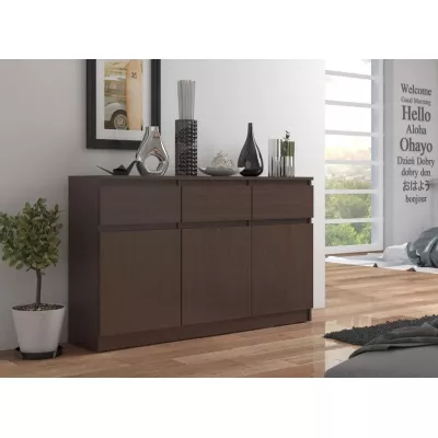 Komoda so šuplíkmi a dvierkami SAVRILA - wenge