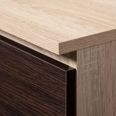 Komoda so šuplíkmi a dvierkami SAVRILA - dub sonoma / wenge
