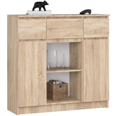 Komoda so šuplíkmi a dvierkami JUNIPER - dub sonoma