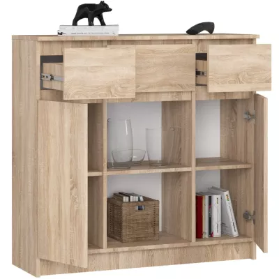 Komoda so šuplíkmi a dvierkami JUNIPER - dub sonoma