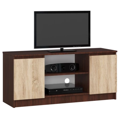 TV stolík YMARIN - wenge / dub sonoma