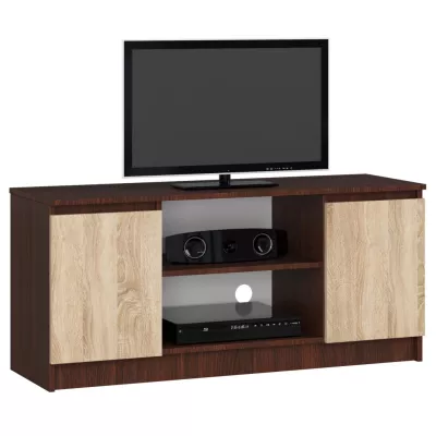 TV stolík YMARIN - wenge / dub sonoma