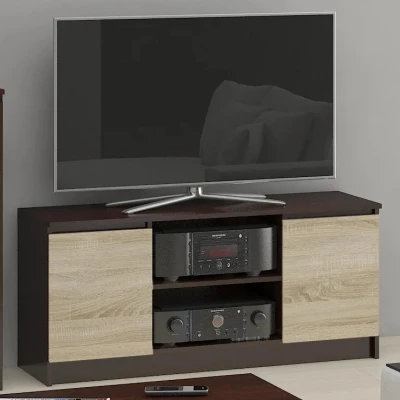TV stolík YMARIN - wenge / dub sonoma