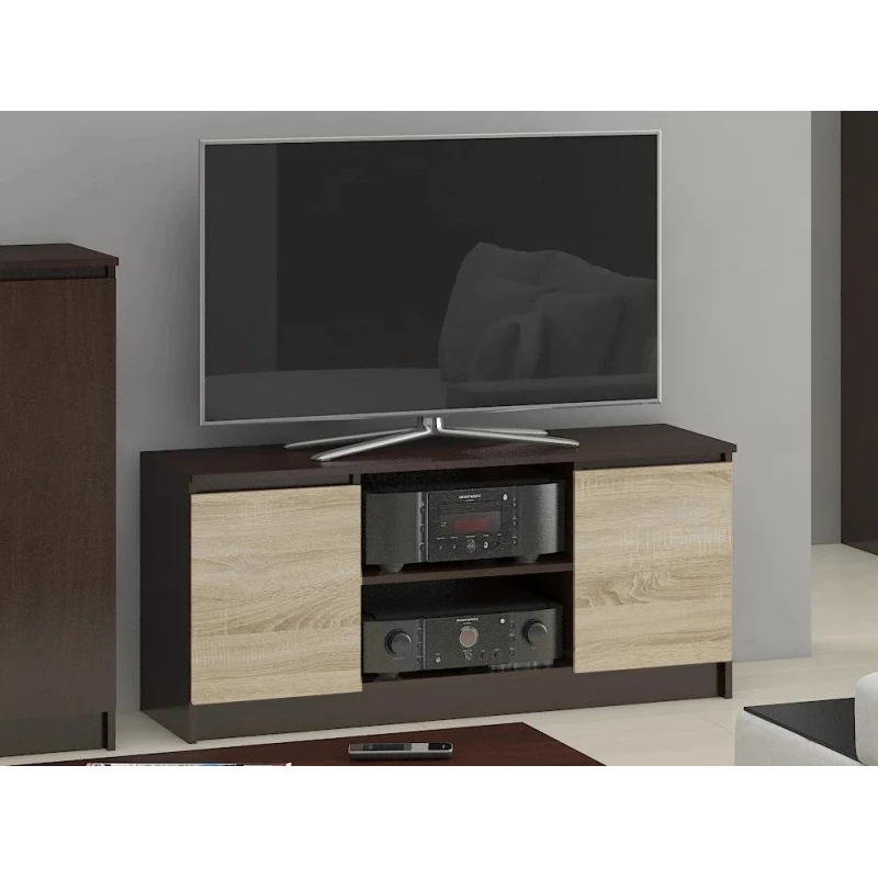 TV stolík YMARIN - wenge / dub sonoma
