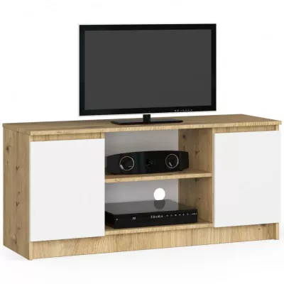 TV stolík YMARIN - dub artisan / biely