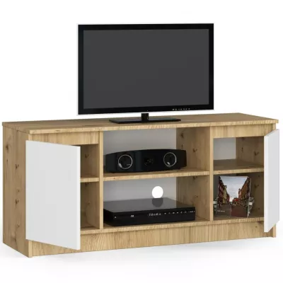 TV stolík YMARIN - dub artisan / biely