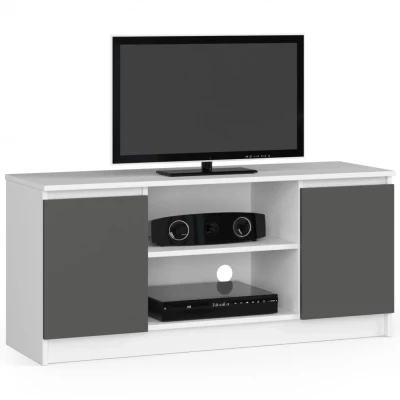 TV stolík YMARIN - biely / šedý