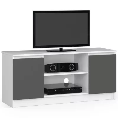 TV stolík YMARIN - biely / šedý