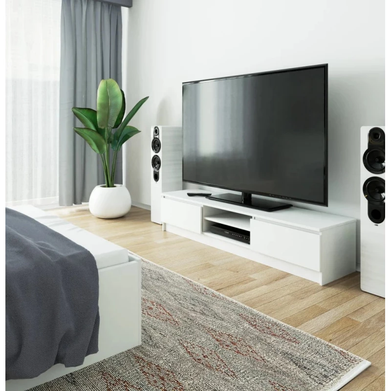 Televízny stolík YMARIN - biely