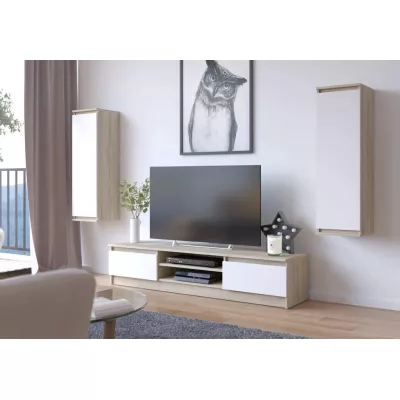 Televízny stolík YMARIN - dub sonoma / biely