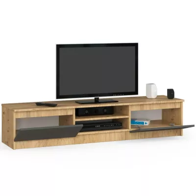 Televízny stolík YMARIN - dub artisan / šedý