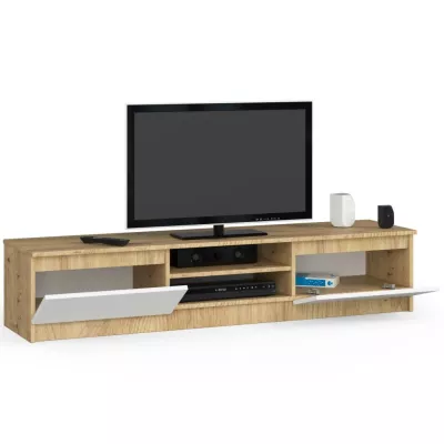Televízny stolík YMARIN - dub artisan / biely