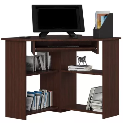 Rohový PC stôl DRIONAS - wenge
