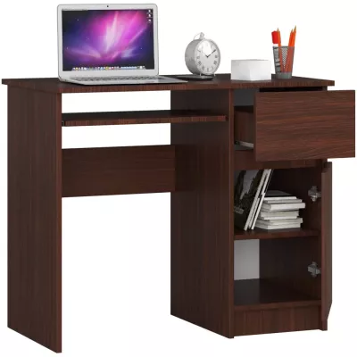 PC stôl KALRION - wenge, pravé prevedenie