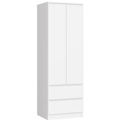 Šatníková skriňa so šuplíkmi 60 cm WREN - biela