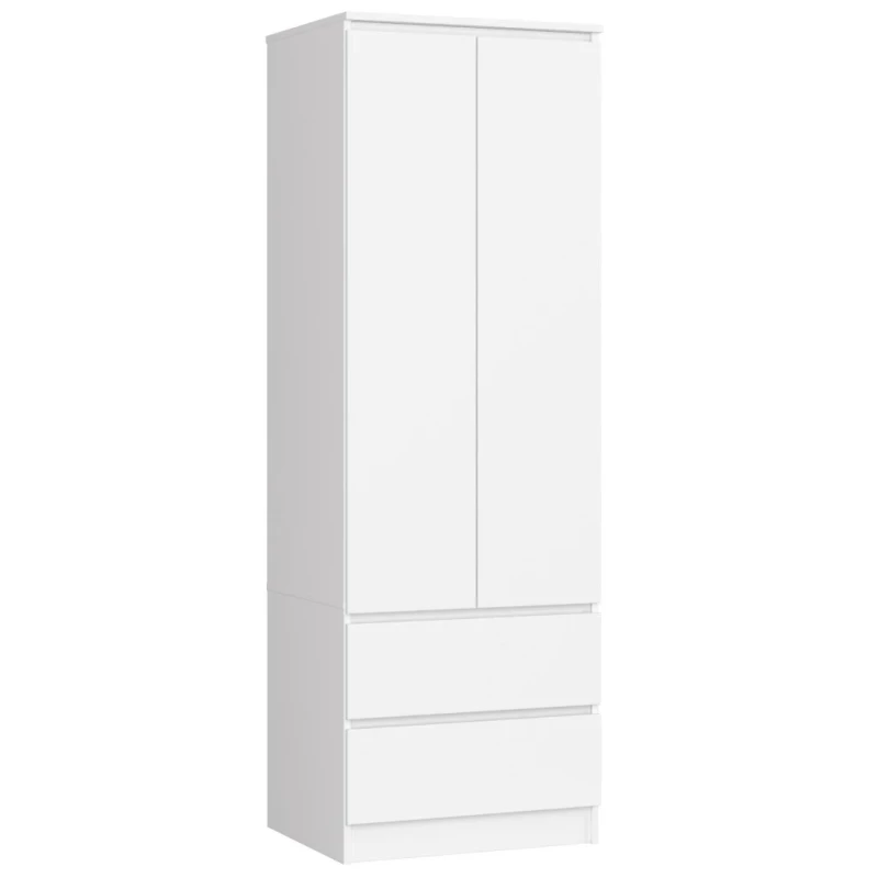 Šatníková skriňa so šuplíkmi 60 cm WREN - biela