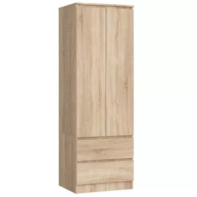 Šatníková skriňa so šuplíkmi 60 cm WREN - dub sonoma