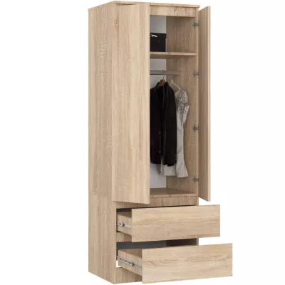 Šatníková skriňa so šuplíkmi 60 cm WREN - dub sonoma