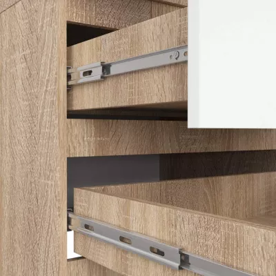 Šatníková skriňa so šuplíkmi 60 cm WREN - dub sonoma / biela