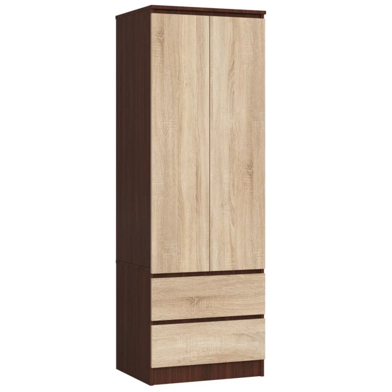 Šatníková skriňa so šuplíkmi 60 cm WREN - wenge / dub sonoma