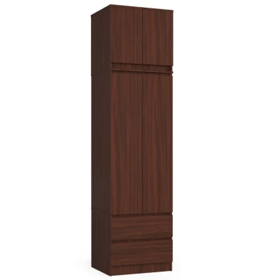 Šatníková skriňa s nástavcom 60 cm WREN - wenge