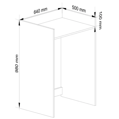 Dolná skrinka nad práčku MERALYA - dub sonoma