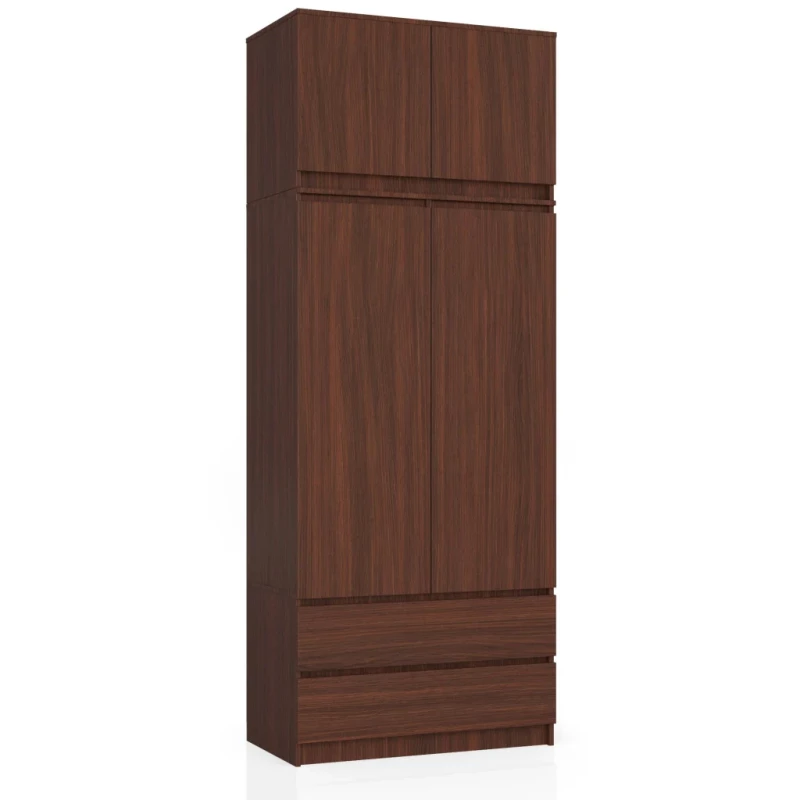 Šatníková skriňa s nástavcom 90 cm LOTA - wenge