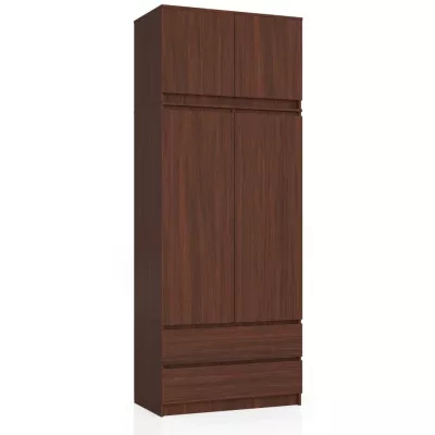 Šatníková skriňa s nástavcom 90 cm LOTA - wenge