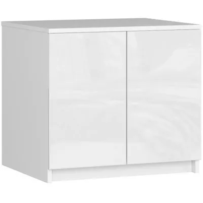 Nadstavec na skriňu LOTA - biely / biely lesklý