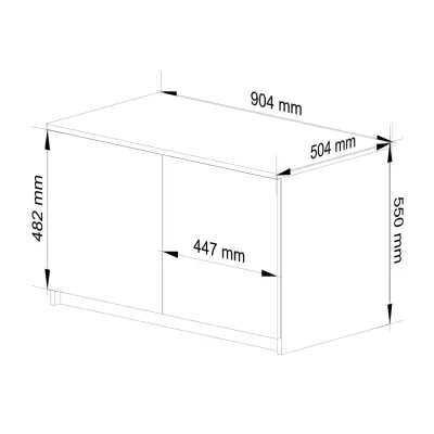 Nadstavec na skriňu LOTA 90 cm - biely / svetlo šedý lesklý