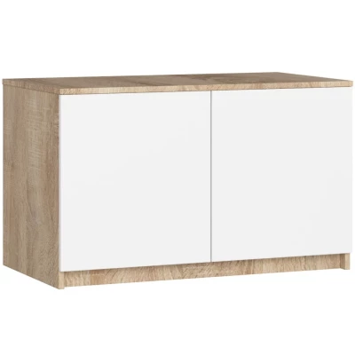 Nadstavec na skriňu LOTA 90 cm - dub sonoma / biely