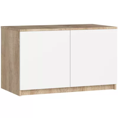 Nadstavec na skriňu LOTA 90 cm - dub sonoma / biely