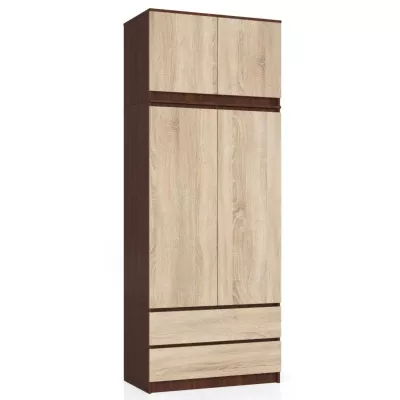 Nadstavec na skriňu LOTA 90 cm - wenge / dub sonoma