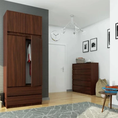 Nadstavec na skriňu LOTA 90 cm - wenge