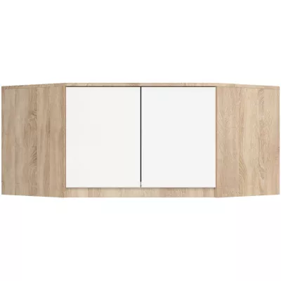 Rohový nástavec na skriňu LOTA 100 cm - dub sonoma / biely