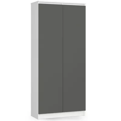 Policová skriňa 80 cm VALESTRA - biela / tmavo šedá