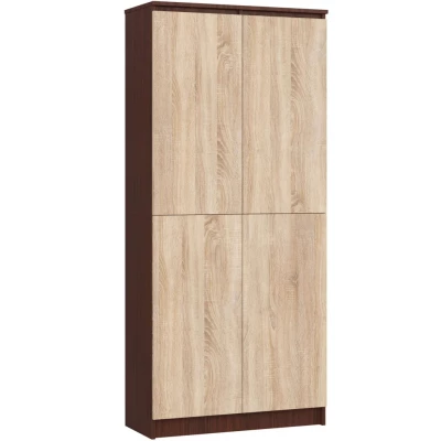Policová skriňa 80 cm VALESTRA - wenge / dub sonoma
