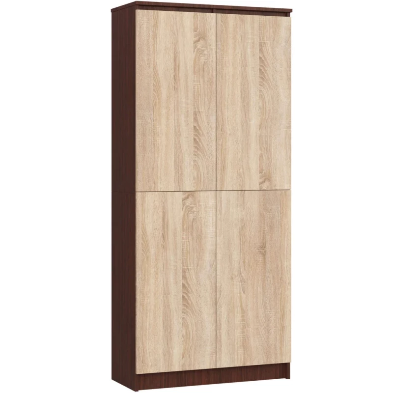 Policová skriňa 80 cm VALESTRA - wenge / dub sonoma
