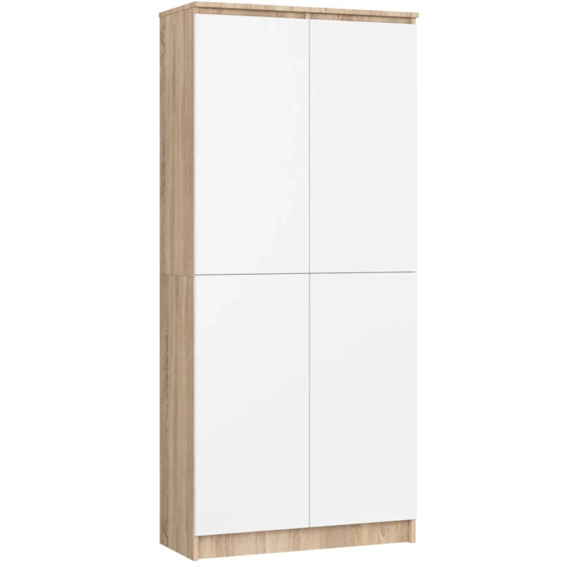 Policová skriňa 80 cm VALESTRA - dub sonoma / biela